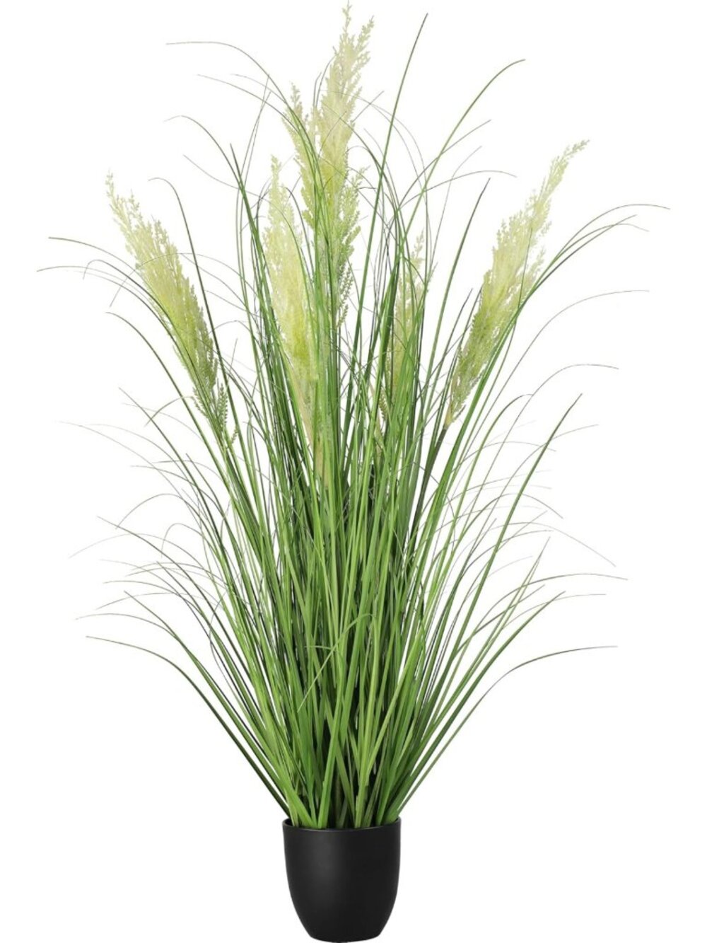 4ft Fake Onion Grass Plant in Pot - Lifelike Indoor/Outdoor Decor, Low